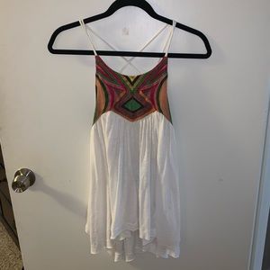 free people embroidered tank top with strappy back
